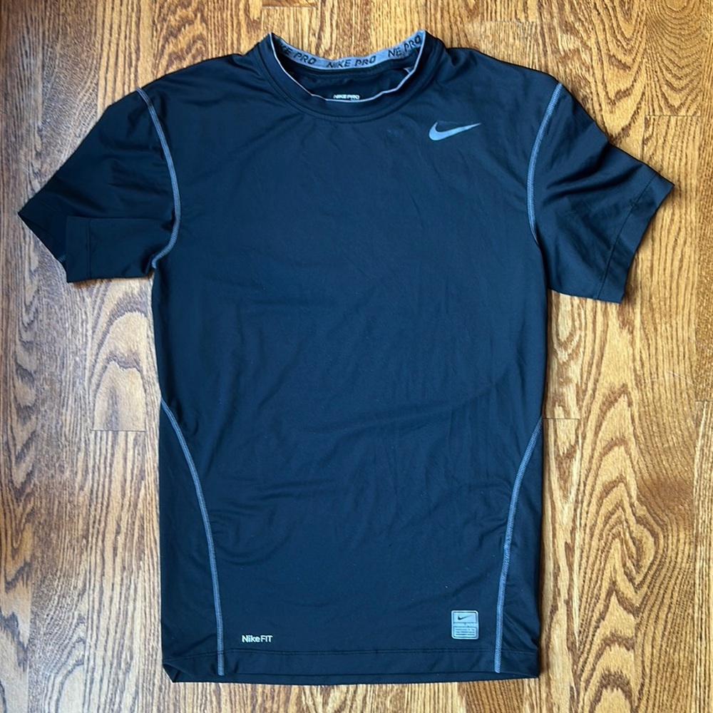 Nike Pro Black Short Sleeve Tight Dri-FIT T-Shirt